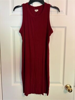 L’Agence Everyday Sleeveless Ribbed  Dress - Wine